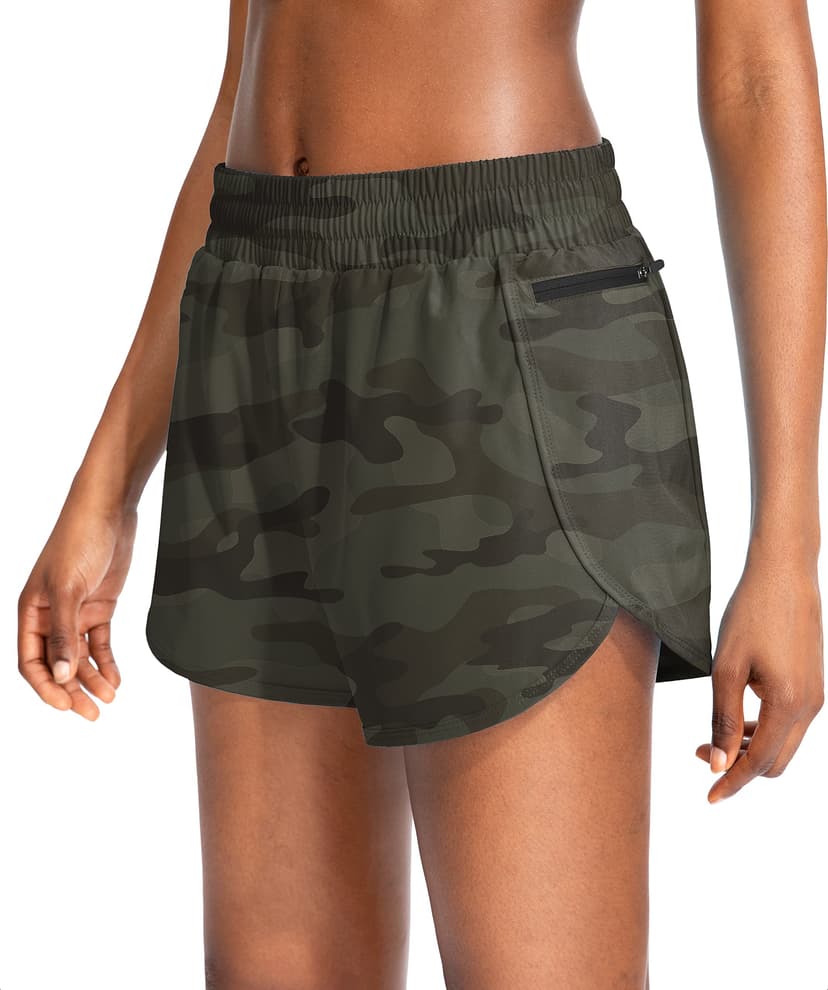 Soothfeel Women's Shorts 3"/5" Athletic Running Shorts for Workout & Gym | Built-In Liner, High Waist & Zipper Pockets, Lightweight Quick-Dry Fabric for Running, Tennis & Everyday Wear