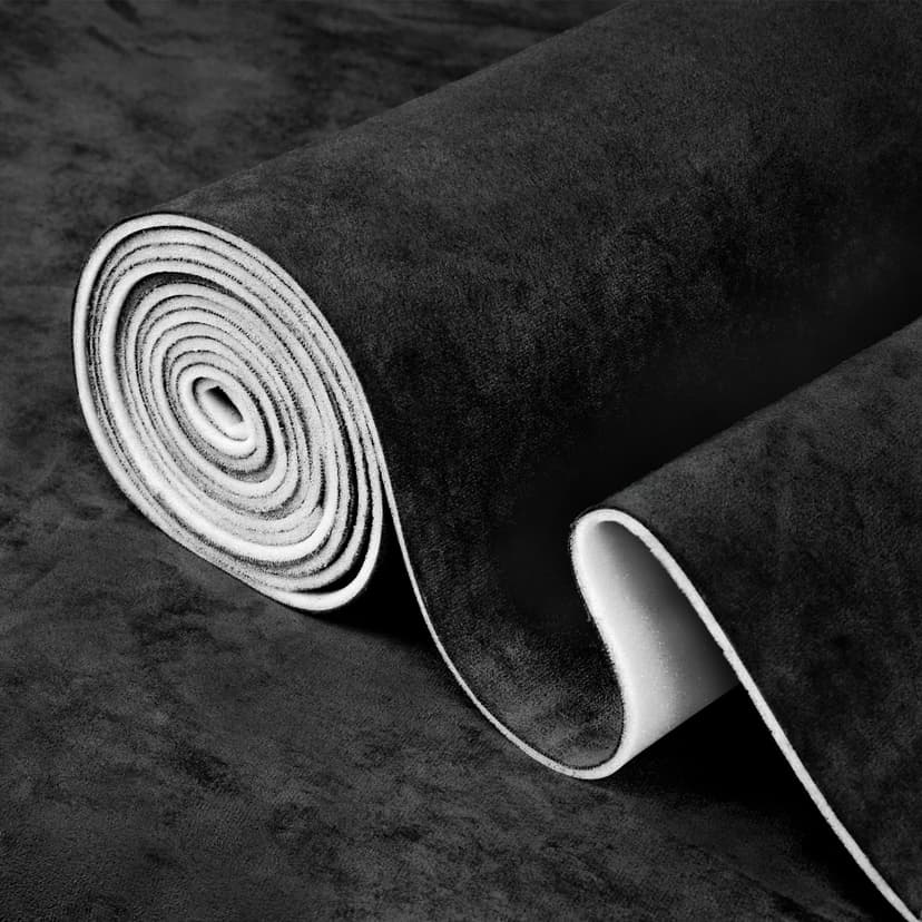 Garifon Black Suede Headliner Fabric, 120" L×60" W Car Headliner Material, Tela para Tapizar Techo de Auto, Suede Wrap Car Interior, Auto Head Liner for Truck, Foam Backed Automotive Headliner Fabric