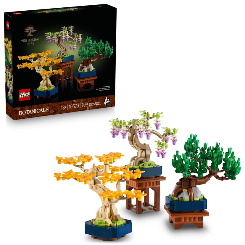 LEGO Botanicals Mini Bonsai Trees 10373 | Back to School Gift for Students & Teachers, Building Set for Adults, Ages 18+, 709 Pieces, Artificial Plant Home Decor