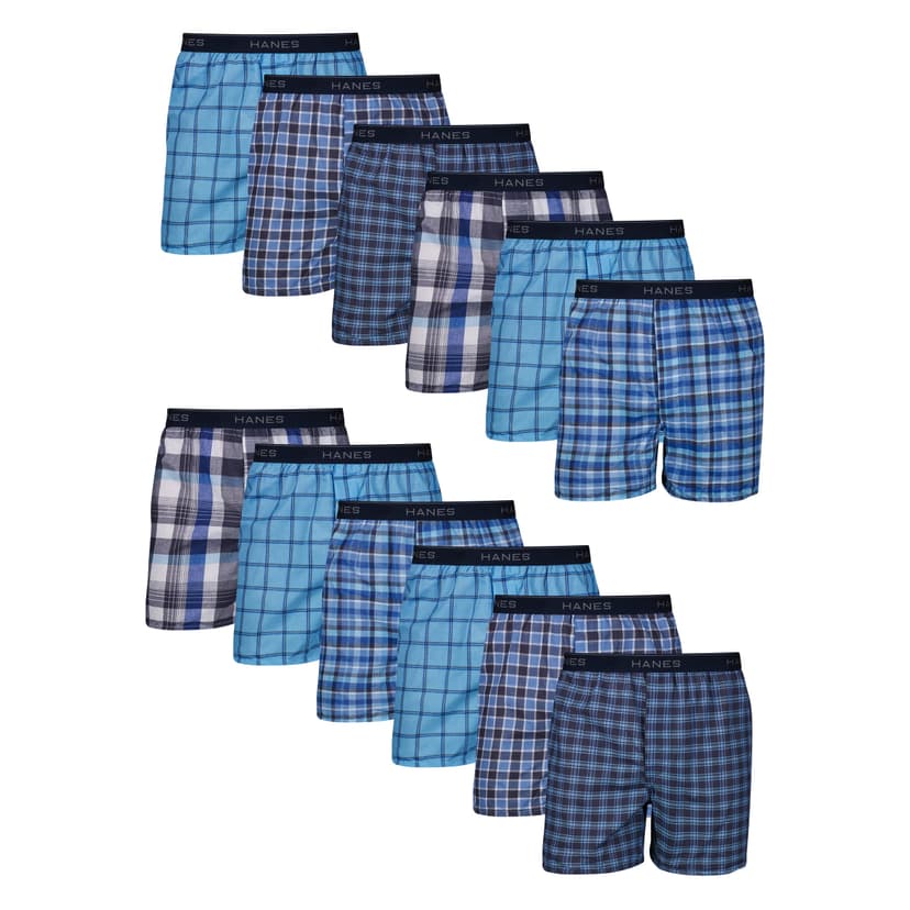 Hanes Men's Underwear Boxers Pack, Cool & Breathable Cotton Underwear, Moisture-Wicking Boxers for Men