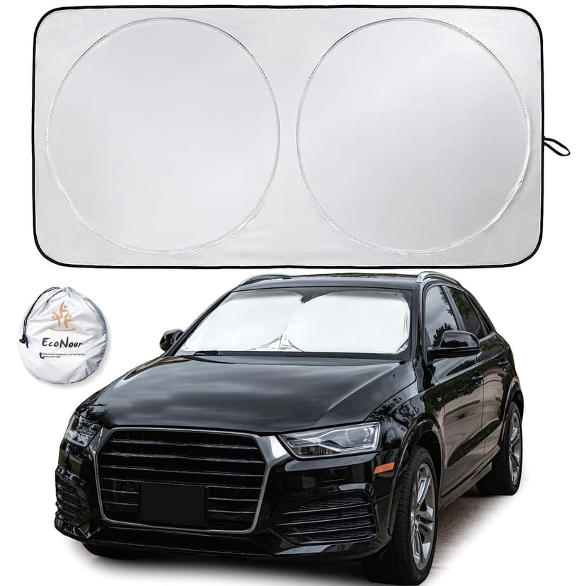 EcoNour Car Sun Shade for Windshield, Foldable Front Window Cover