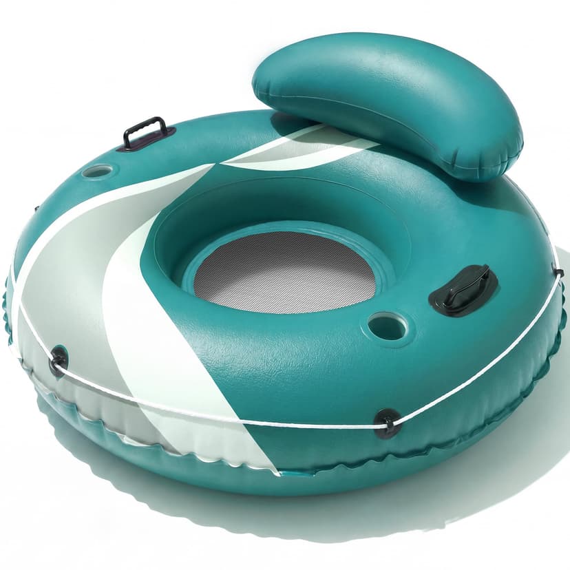 River Tube for Adults, Tube for River Floating, Heavy Duty River Tube for Beach Lake Rafting, River Floats with Mesh Bottom, Puncture-Resistant, Breathable & Fun for Adults, CQ08GN-48''