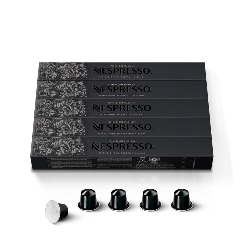 Nespresso Original, Ristretto Italiano, Dark Roast, 50-Count Espresso Pods | Capsules Coffee Pack of 1