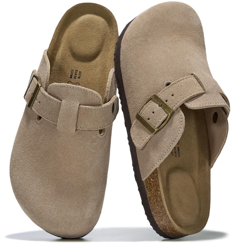 Project Cloud 100% Genuine Leather Slip-ons Footbed Clogs for Women Sandals | Memory Foam Arch Support Slippers for Women; Trendy Slip-ons Women's Mules & Clogs Sandals; Non-Slip Outsole for comfort.