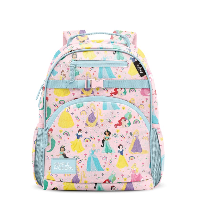 Simple Modern Disney Princess Kids Backpack for School, Girls, Boys | 12L | Fletcher Princess Rainbows Bookbag, School Backpack for Toddler, Preschool, Kindergarten | Fits Lunch Box, Cute | Medium