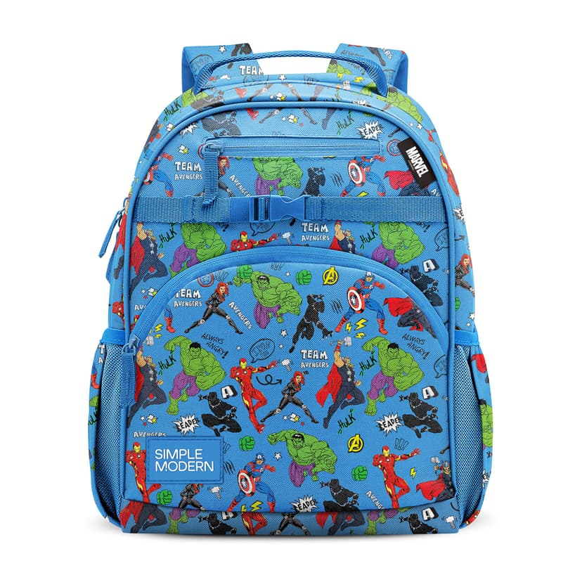 Simple Modern Medium Marvel Avengers Toddler Backpack for School Girls and Boys | Kindergarten Elementary Kids Backpack | Fletcher Collection | Kids - 15" tall | Avengers Heroes