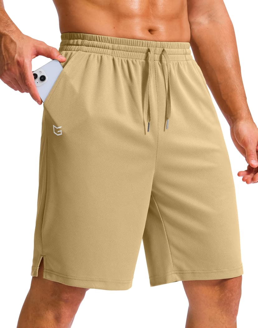 G Gradual Men's Athletic Shorts with Pockets 9"/ 11" Long Basketball Shorts | Lightweight, Quick Dry, Moisture Wicking, Gym Workout Shorts for Men